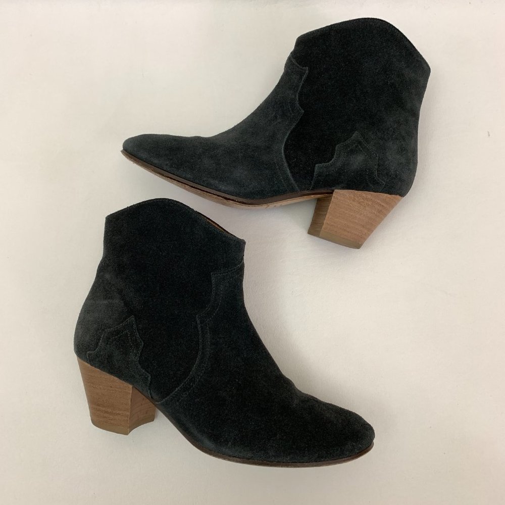 Isabel Marant Ankle Boots Women's Size 36 DICKER Black Suede 2" Heels w/Dust Bag - Picture 11 of 13